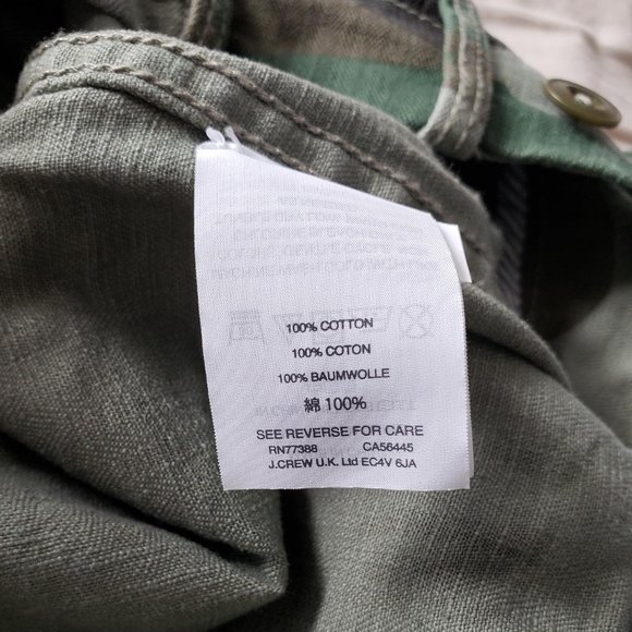 NWOT J. Crew High Rise Wide Leg Camo Pants (00) - Picture 6 of 11